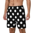 thumbnail image 2 of Fotbe Black and White Polka Dot Men’s Swim Trunks Quick Dry Swim Shorts Board Shorts with Mesh Lining-Small, 2 of 9