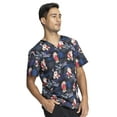 thumbnail image 3 of Tooniforms Scrubs Top For Men  Women V-Neck Print Plus Size TF728, 2XL, Ray Of Sunshine, 3 of 4