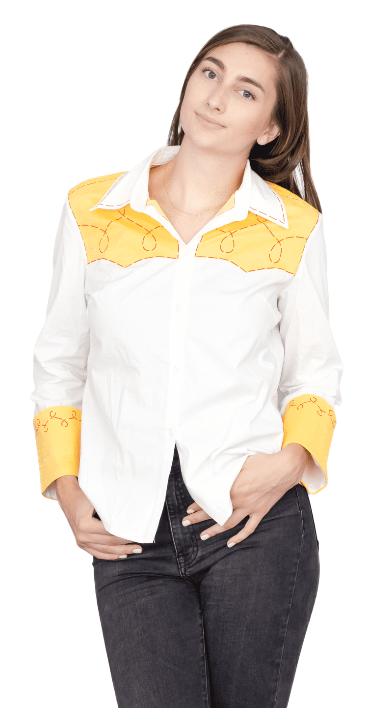 Queen of Cases Cowgirl Jessie Mens Button Down Short Sleeve Shirt 
