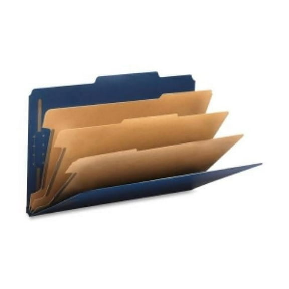 Smead 19096 Dark Blue Colored Pressboard Classification Folders With Safeshield Fasteners - Legal - 8.50" Width X 14" Length Sheet Size - 3" Expansion - 2 Fastener - 2" Folder Fastener (smd-19096_35)