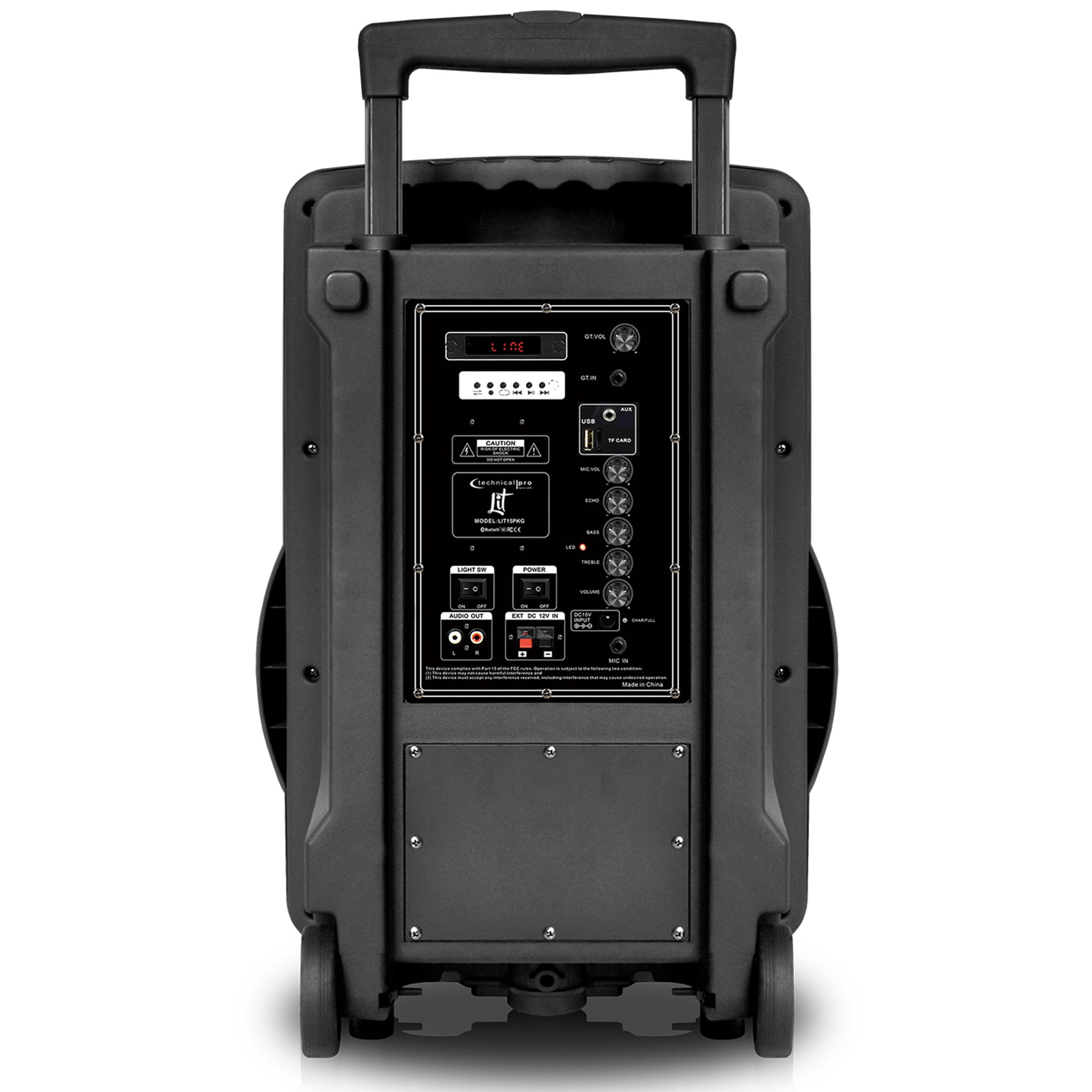 Technical Pro Rechargeable Bluetooth DJ Speaker PA System with Tripod/Microphone