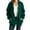 Green, variant on Fluffy Winter Coats for Women with Hood Oversized Faux-fur Plaid Jacket Pocketed Long Sleeve Plush Outwear (XL, Blue)