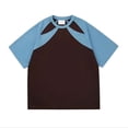 thumbnail image 3 of Blusas y camisas de manga corta y cuello redondo para hombre, blusas casuales de color liso con cuello redondo y mangas cortas para hombre., 3 of 3