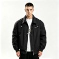 thumbnail image 6 of Mens Lapel Collar Functional Cargo Outerwear, American Street Multi Pocket Wind Jacket, Spring Autumn Daily Coat, 6 of 6