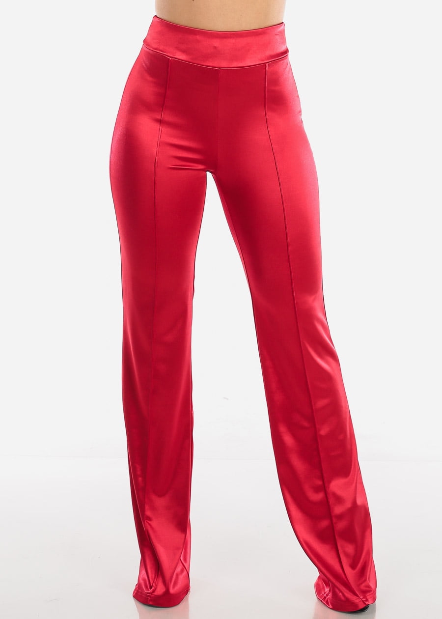 red pants high waisted