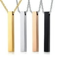 thumbnail image 3 of Pendentif ID Barre Verticale en Acier Inoxydable pour Hommes Femme Haute Poli, 3 of 5
