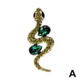 thumbnail image 4 of wnpxqnt Vintage Retro Snake Animal Brooch Pin Crystal Rhinestone Gift❤ Snake Brooch Y4G0, 4 of 8