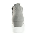 thumbnail image 3 of Journee Womens Clara Round Toe Inside Zip Wedge Sneakers, Widths Available, 3 of 10