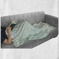 thumbnail image 6 of Shabby Flora Soft Flannel Fleece Throw Blanket, Traditional Old Fashioned Vertical Stripes Ornaments and Dots, Cozy Plush for Indoor and Outdoor Use, 50" x 60", Almond Green Cream White, by Ambesonne, 6 of 6