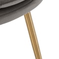 thumbnail image 4 of Weston Home Aurthur Upholstered Dining Chairs, Set of 2, Grey Velvet, Brushed Gold Legs, 4 of 10