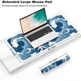 thumbnail image 2 of Extended Gaming Mouse Pad, Japanese Blue White Wave Mousepad, XL Large Mouse Mat Desk Pad 31.5*11.8 Inch, Waterproof Anime Mouse Pad with Stitched Edges and Non-Slip Base for Office Gaming, 2 of 6