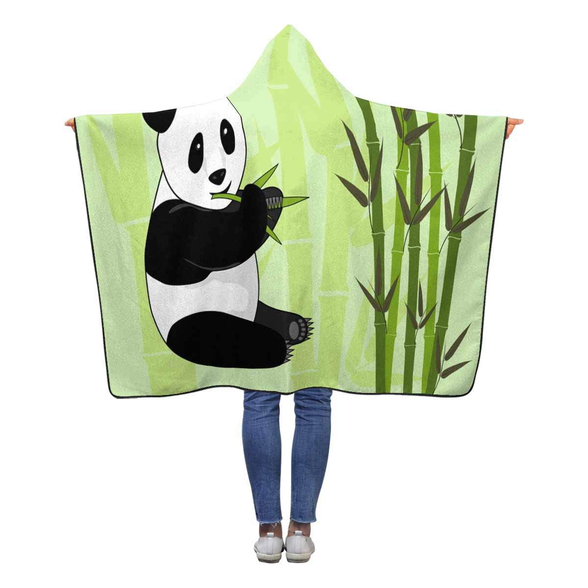 HATIART Panda Bear Hooded Throw Blanket 50x60 inches Kids Girls Boys