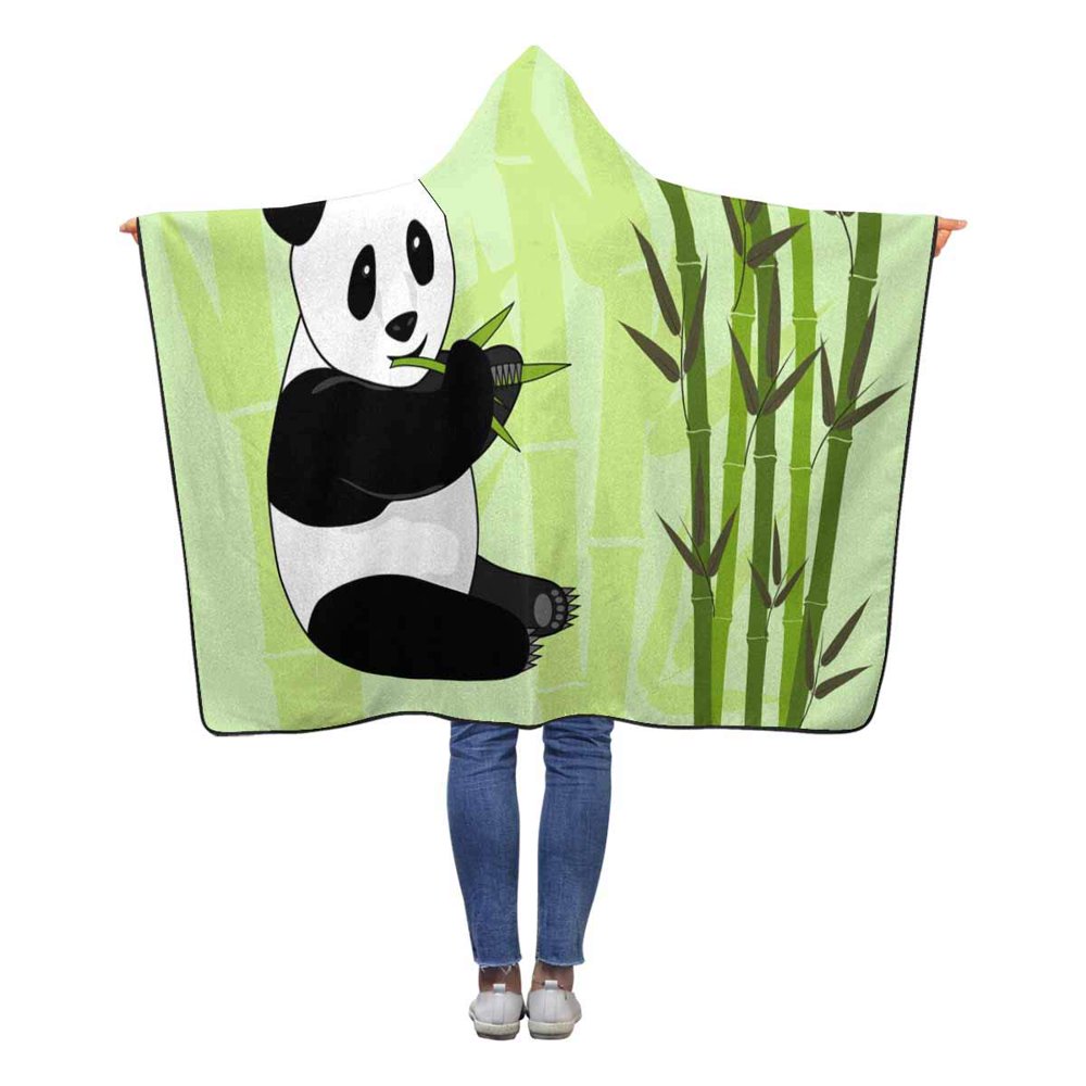 ASHLEIGH Panda Bear Hooded Throw Blanket 50x60 inches Kids Girls Boys