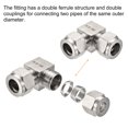 thumbnail image 5 of Uxcell 90 Degree Union Elbow 14mm to 14mm OD Tube Stainless Steel Compression Tube Fitting, 5 of 5