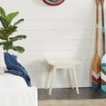 thumbnail image 2 of DecMode Wood Curved Stool, White, 2 of 7