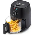 thumbnail image 1 of Elite Gourmet Freidora de Aire de Vidrio, Tamaño Compacto de 2.4 Qt para 1–2 Personas, Cesta de Cerámica y Vidrio sin PFAS, Cocción Visible, Temperatura Ajustable 175–400°F, 1150W, Negro, 1 of 6