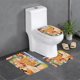 thumbnail image 1 of Recreo Juego de 3 alfombras de baño de coral fleece: tapete de baño + alfombra de inodoro en forma de U + funda de tapa de inodoro en forma de O, 1 of 6