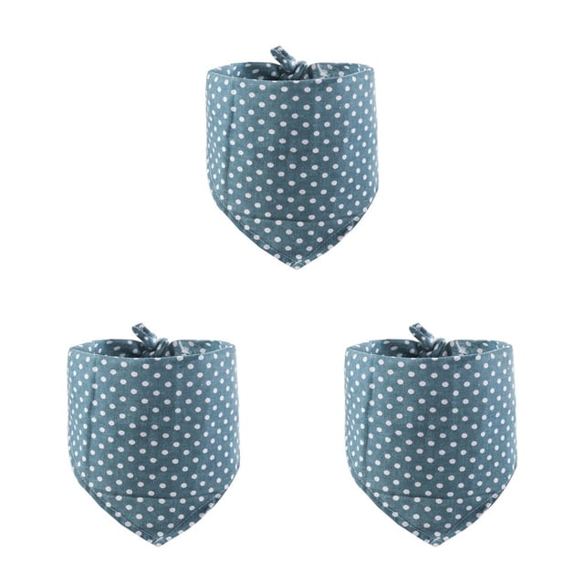 Methold Bufanda de baba para mascotas, 4 estaciones, cálido, adorable, lavable, Triangular, accesorios de toalla para cuello de 25-45cm, azul Type1 NO1