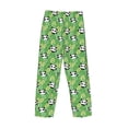 thumbnail image 3 of Lsque Cartoon Panda And Leaf 1 Print Men's Pajama Pants, Lounge Pant - Comfortable Home Wear,Elastic Waistband, Stylish Design-Small, 3 of 9