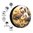 thumbnail image 4 of Pofeuu Cute Panda Sunflower Print Spare Tire Wheel Cover for Car Truck SUV Camper Universal Fit Spare Tire Cover RV Spare Tire Covers-15 inch, 4 of 6