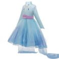 thumbnail image 4 of HAWEE Girls Princess Elsa 2 Dress Up Snow Costume Birthday Party Halloween Cosplay Dresses(Long Sleeve), 4 of 5