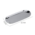 thumbnail image 2 of Stainless Steel Trinket Tray Serving Plate Decor Storage Dish for Jewelry Fruit, 2 of 9