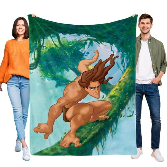 Tarzan Flannel Blanket Bed sofa Couch Office Throw Birthday Gift for Kids