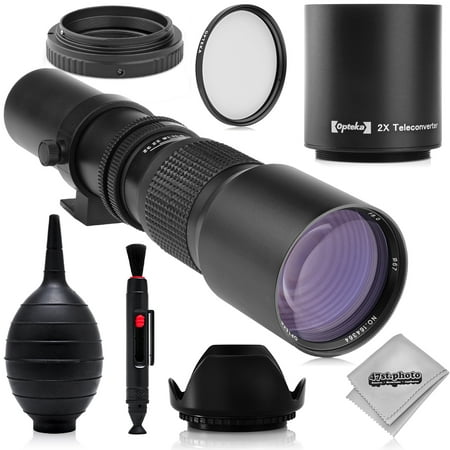 Super 500mm/1000mm f/8 Manual Telephoto Lens for Fuji X-Pro2, X-Pro1, X-T20, X-T10, X-E2S, X-T2, X-T1, X-E3, X-E2, X-E1, X-M1, X-A10, X-A3, X-A2, and X-A1 FX Mirrorless Digital
