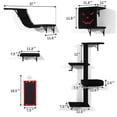 thumbnail image 6 of Cat Wall Shelves, Wall-Mounted Cat Climber Set of 5, Floating Cat Perches, Hanging Cat Beds, Modern Cat Furniture for Large Cats or Kitty (Gothic), 6 of 6