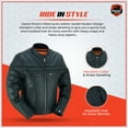 thumbnail image 5 of Daniel Smart S to 8XL Men Motorcycle Black Leather Jacket Mandarin Collar Biker Leather Jacket, 5 of 6