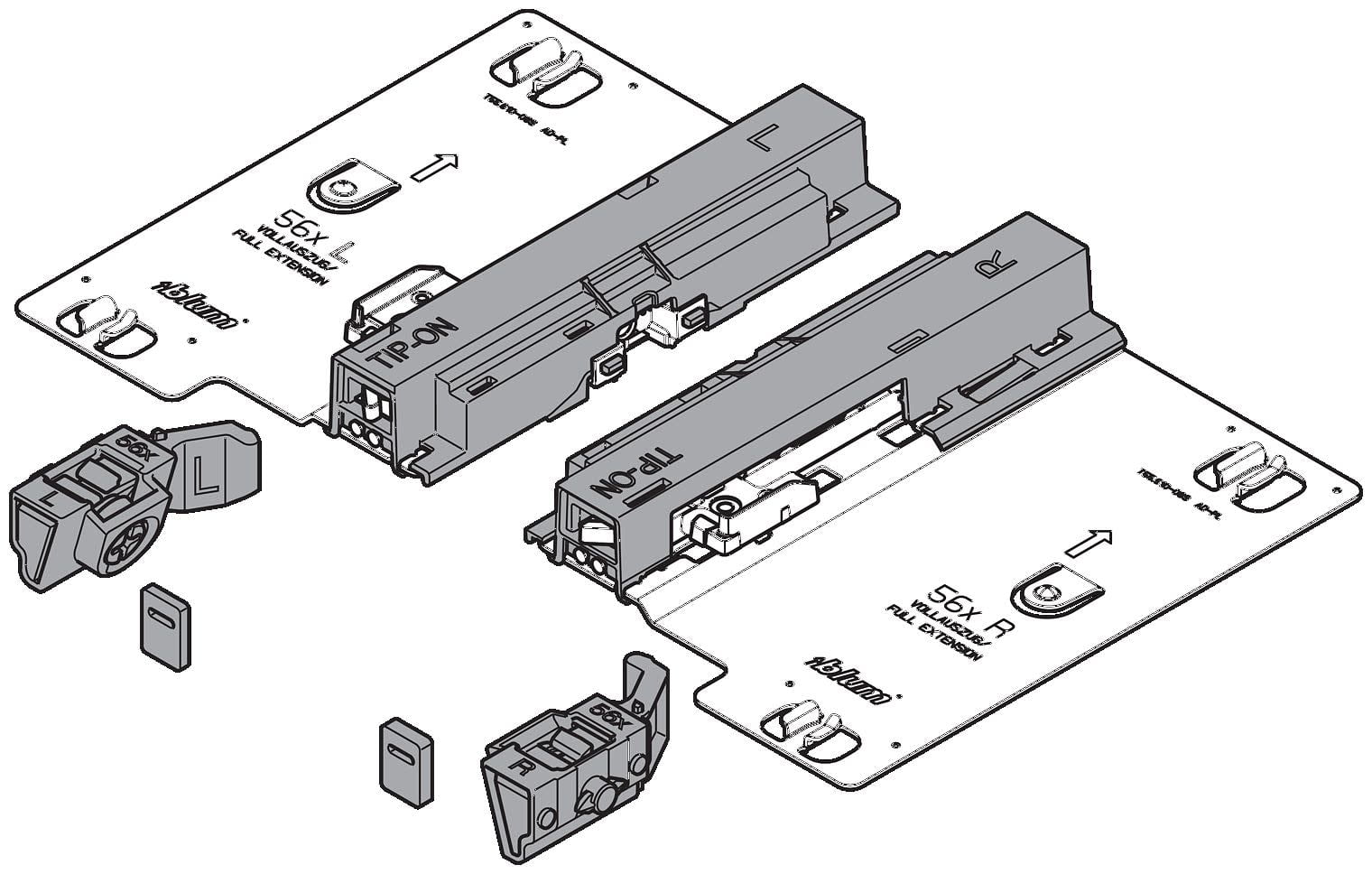 Blum T55.7150S Tandem Touch Drawer Opener