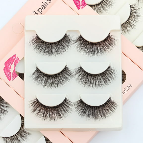 Travelwant 9Pairs/3Boxes False Eyelashes, Full Bouncy Volume & Curl, Signature Wispy Effect, Quality Synthetic, Crisscross Pattern, Cruelty Free, Reusable
