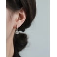 thumbnail image 3 of Arracadas Xtellar Aretes De Joyeria Fina Plata 925 Para Mujer Moissanitae sin perforacion arete largos de moda colgantes Plateado, 3 of 5