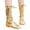 Gold, variant on Jazz Dance Shoes Split Sole Kids Girls Dancing Sneakers High Top Boots 5-6 Years