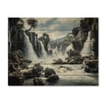 thumbnail image 3 of Designart "Cascading Falls in the Dominican" Nautical & Beach Print on Natural Pine Wood, 3 of 5