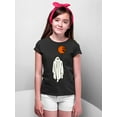 thumbnail image 2 of Ghost With Balloon Pumpkin Halloween Outfit Shirt Youth T-shirt, M, Black, 2 of 6