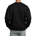 thumbnail image 7 of Men's Sweatshirts Trendy Long Sleeve V-Neck Pullover Fall Winter Casual Ribbed Cuffs Solid Color Sweatshirt for Daily Wear Black XL, 7 of 7