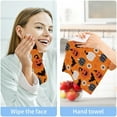 thumbnail image 7 of Halloween Pattern with Bats Pumpkins Washcloth 12x12in Set, 4 Pack Absorbent Cotton Towel Square Kitchen Dishes Towels, Soft Cleaning Face Hand Towel Fast Drying, 7 of 7