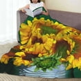 thumbnail image 6 of Pofeuu Sunflowers in Bucket Print Ultra-Soft Micro Fleece Blanket,for Bed Or Sofa,All Season Throw Blankets Flannel Blanket-50"x40", 6 of 7