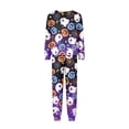 thumbnail image 5 of Spooky Family Pajamas Set Crew Neck Long Sleeve, Stretchy Halloween Family Pajamas with Ghost Web Print, Fun Matching Halloween Pajamas for Trick or Treat Night, 5 of 7
