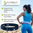 thumbnail image 4 of Cinturón FlipBelt clásico azul marino empresa estadounidense para correr para Mujer y Hombre, 4 of 7