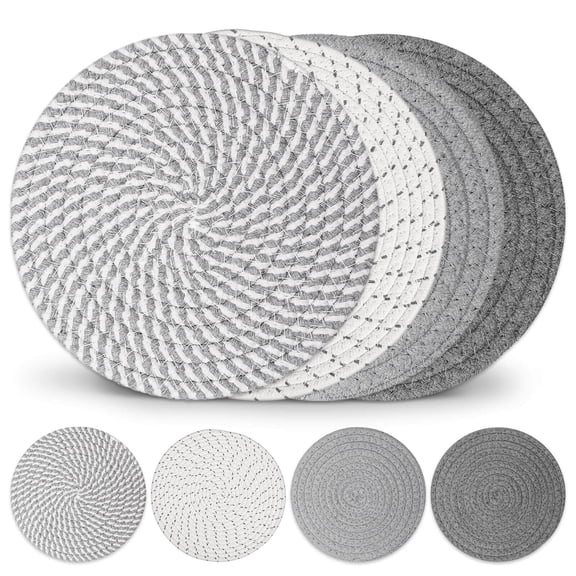 10" Trivets for Hot Dishes, Hot pots and Pans, Set of 4, Heat Resistant Pot Holders for Kitchen, Hot Pads for Countertops