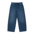 thumbnail image 4 of Womens Wide Leg Pants Street Style Loose Fit Denim Jeans, 4 of 5