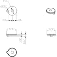 thumbnail image 2 of Jeffrey Alexander Pe04 Transition Pull Escutcheon 3" To 3-3/4" Center To Center Pulls -, 2 of 4