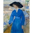 thumbnail image 2 of Carl Wilhelmson 20x24 Black Ornate Framed Double Matted Museum Art Print Titled: Girl in Blue (1910), 2 of 5
