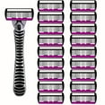 thumbnail image 2 of Men's 6-blade manual razor set with anti-slip strips for 10 occasions - a must-have tool for daily hair removal for men and women, 2 of 13