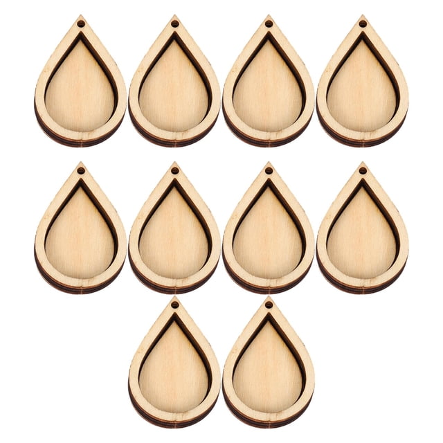 jifeng 10 Pieces Small Cross Stitch Hoops for Festivals Decoration DIY Frame Crafts Water Drops