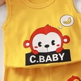 thumbnail image 4 of HCNTES Baby Adorable Vest Pajamas Kids Cute Sleeveless Top and Elastic Shorts Set for Toddler Daily Wear(A-Light Yellow,2-3 Years), 4 of 5