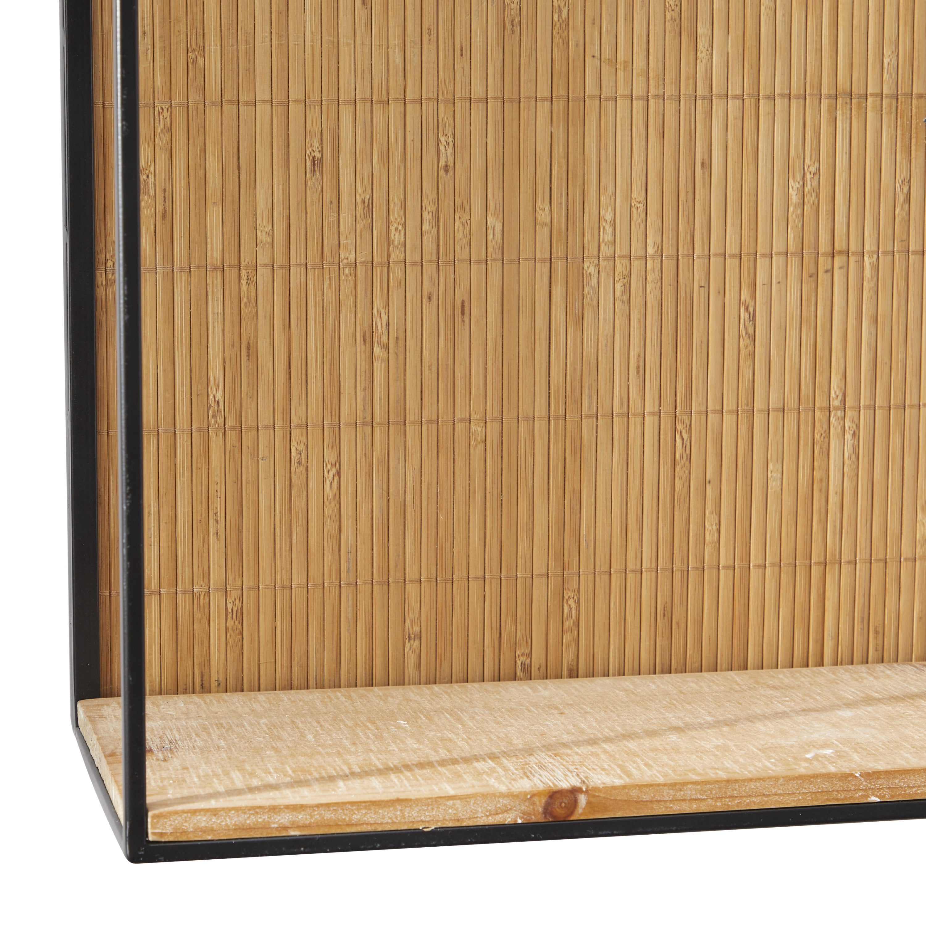 DecMode 14", 12"W Arched 2-Tier Brown Geometric Wall Shelf (2 Count)