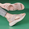 thumbnail image 2 of LOVZFMLL Women's Sandals Fashion Rhinestone Glitter Comfort Walking Hiking Wedge Sandals with Arch Support Summer Casual Outdoor Footwear Pink 7, 2 of 9